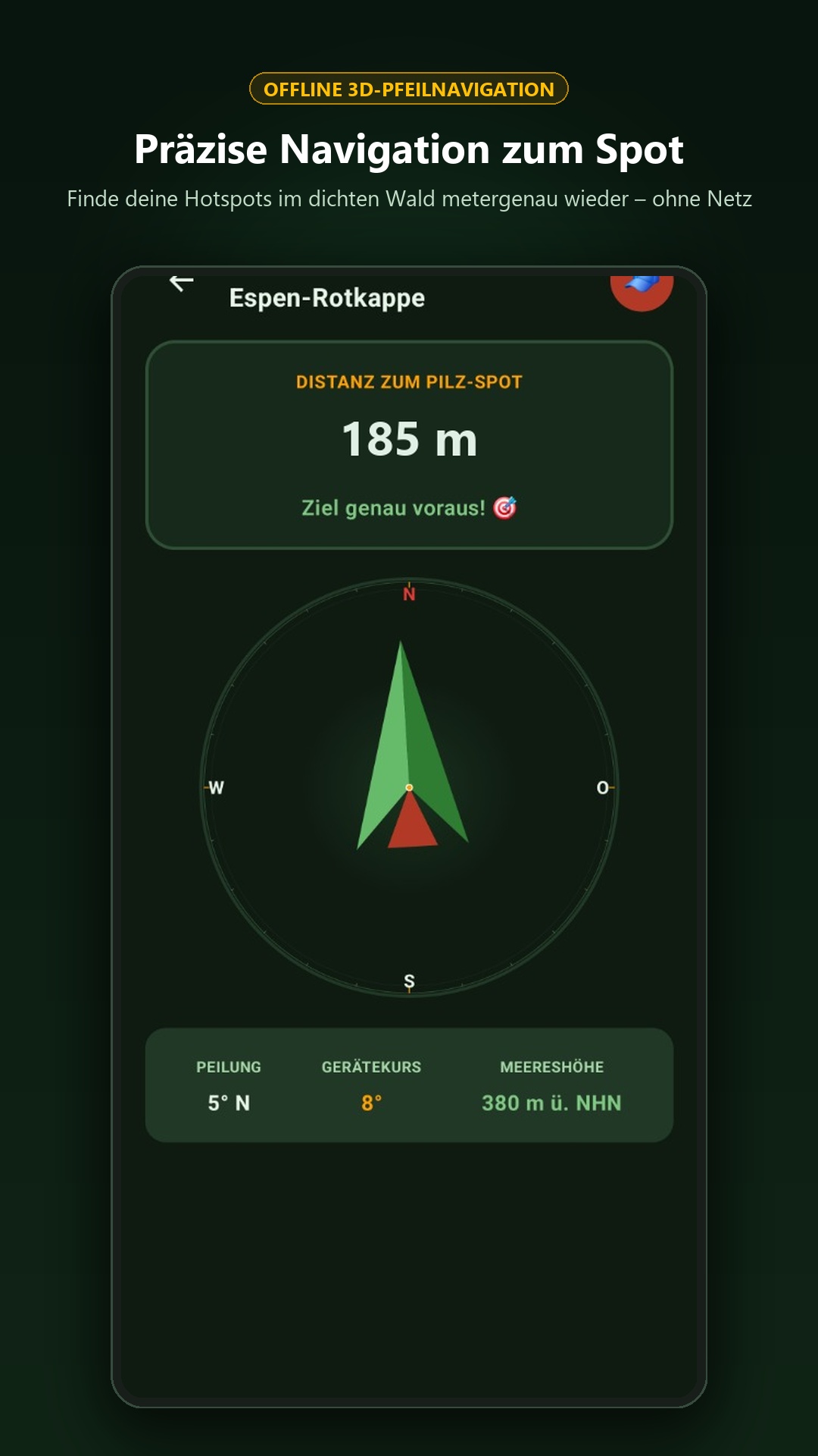 Offline 3D-Pfeilnavigation Showcase